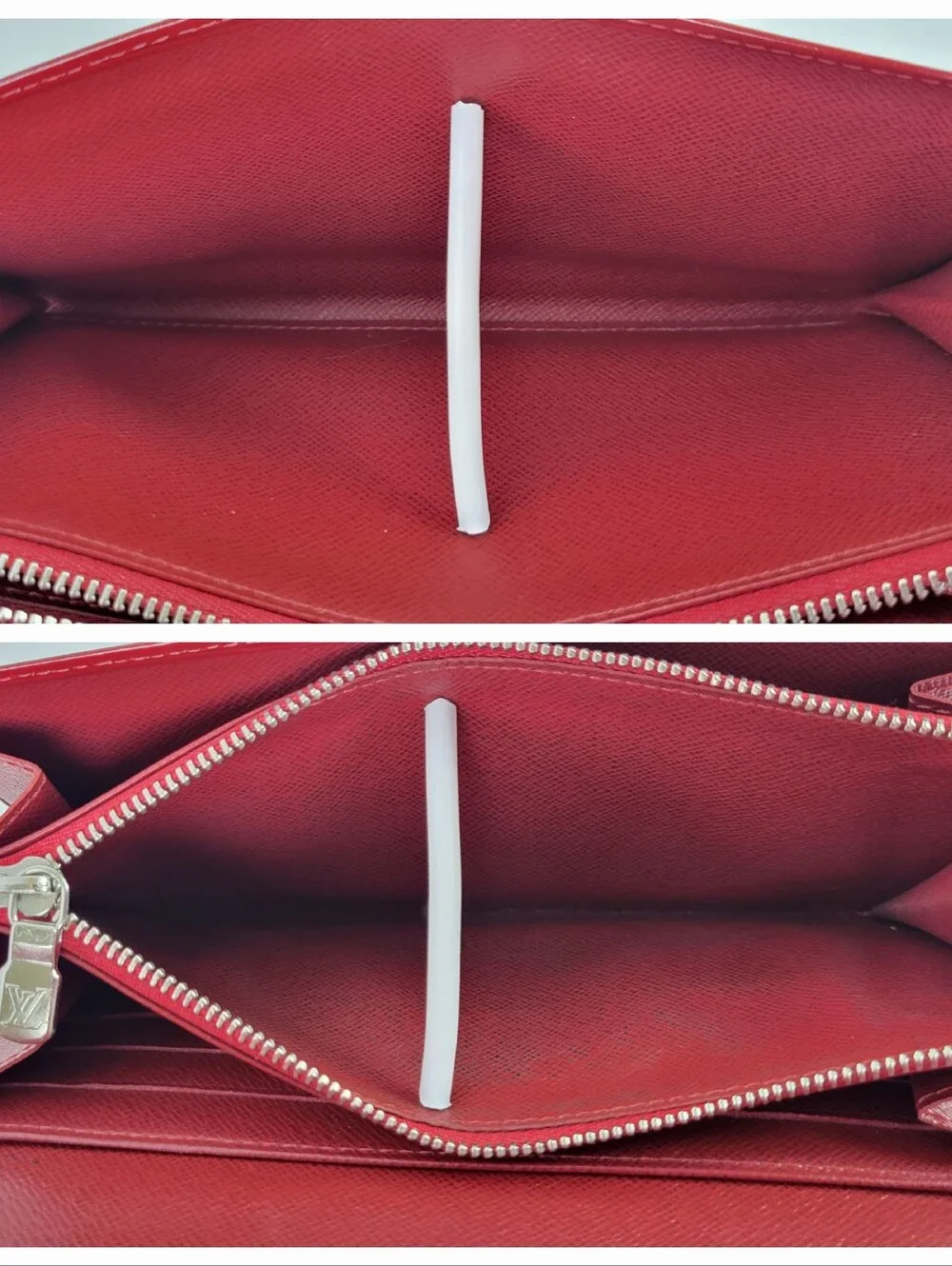 LOUIS VUITTON Red Epi Leather Sarah Wallet